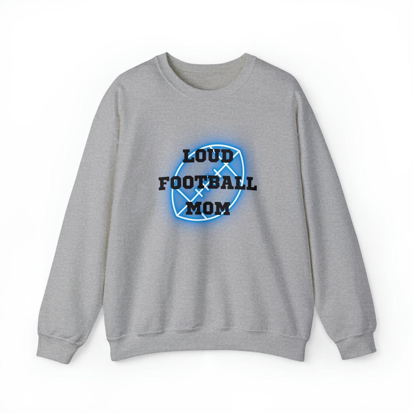 Loud Football Mom Unisex Heavy Blend™ Crewneck Sweatshirt