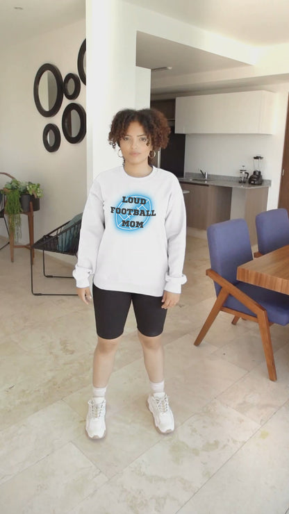 Loud Football Mom Unisex Heavy Blend™ Crewneck Sweatshirt
